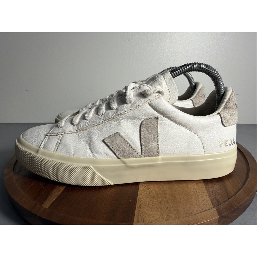Veja Campo Women's Sneaker US 8 White Matcha Leather Logo Sneakers
